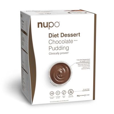 NUPO Diet Meal Budino al Cioccolato - Pasto dietetico premium per la gestione del peso I Pasto sostitutivo completo per il controllo del peso I 12 porzioni I Senza glutine, senza OGM