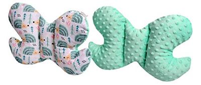 Medi Partners Oreiller pour bébé Papillon 100% coton en peluche Minky pour enfant soutien du cou pour voiture poussette voyage sommeil oreiller cervical rouleau de répétition