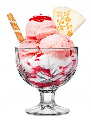 Topkapi Sonia 251.207 Lot de 6 coupes à glace, à dessert, 300 ml, en verre, à cocktail, crème glacée