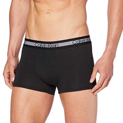 Calvin Klein Hombre Pack de 3 Bóxers Trunks Algodón con Stretch, Negro (Black), M