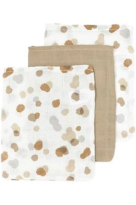 Meyco Baby Stains Gants de Toilette, 3 pièces (Gant de Toilette, Gant de Toilette pour bébé 100% Coton, très Absorbant & séchage Rapide, Multifonctionnel), Sable