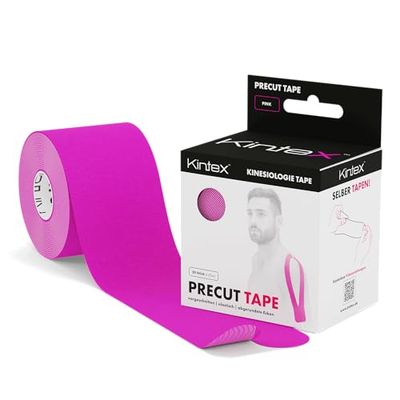 KINTEX - Cinta Kinesiologica | 20 Tiras de Cinta Kinesiotape Resistente al Agua y a la Piel, 25cmx5cm, Cinta para Deporte, Cintas Elásticas Fisioterapia | Venda Elástica Adhesiva (Rosa)