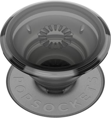 PopSockets: PopGrip - Supporto e Impugnatura per Telefoni Cellulari e Tablet con un Top Intercambiabile - Translucent Black Smoke
