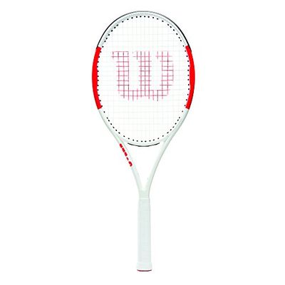Wilson Raquete de ténis, Six.One Lite 102, unissexo, jogadores intermediários, vermelho/cinzento, tamanho de pega L1, vermelho, 1