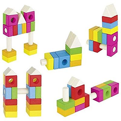 Goki Goki-58589 3D-puzzels 3DGOKIMModule, meerkleurig (58589), kleurrijk