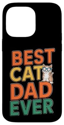 Best Cat Dad Ever: Retro Cool Cat Graphic Custodia per iPhone 14 Pro Max