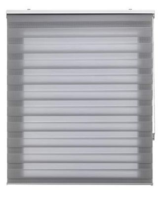 Blindecor | Dag en nacht rolgordijn op maat | dubbellaags | grijs | 85 x 180 cm (b x h) stofmaat 82 x 175 cm | raamgordijnen
