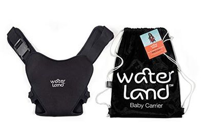 WaterLand Babybärare innovativ bärstol för vatten och land – vattentät bröstrem för småbarn med justerbara remmar, lätt bärstol för pool och strand