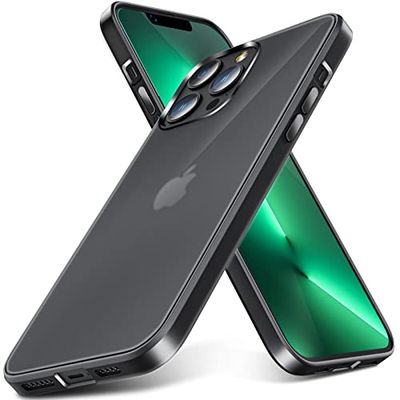 ORIbox voor iPhone 13 Pro Max Hoesje Zwart, Schokbestendig Ontworpen voor iPhone 13 Pro Max Hoesje, Full Body Beschermhoes voor iPhone 13 Pro Max 6,7 inch, Platina Ultradun Antislip, Lichtgewicht