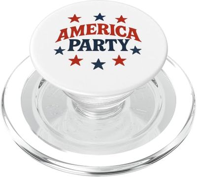 Celebración patriótica de diseño retro de estrellas de América Party PopSockets PopGrip para MagSafe