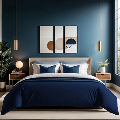Premium Ranforce - Funda de edredón Individual, 135 x 200 cm, 100% algodón, 145 Hilos, Cierre de botón, Lavable a máquina a 30 °C, Suave y Duradera