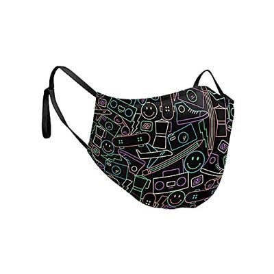 Herbruikbaar stofmasker Smiley Black