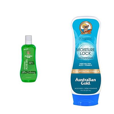 Australian Gold Doposole Idratante 237 ml & Moisture Lock Tan Extender Doposole idratante, 227g