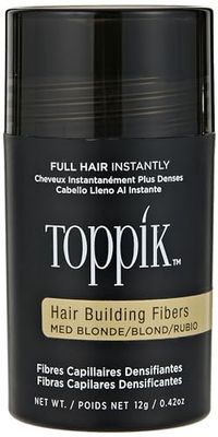 Toppik Fibre di cheratina per la costruzione dei capelli, Biondo Medio (Med Blonde), 12 g - etichetta in lingua italiana