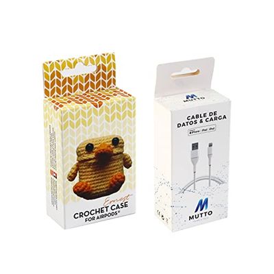 Custodia Airpods Crochet Ernest + cavo dati USB-Lightning MFI