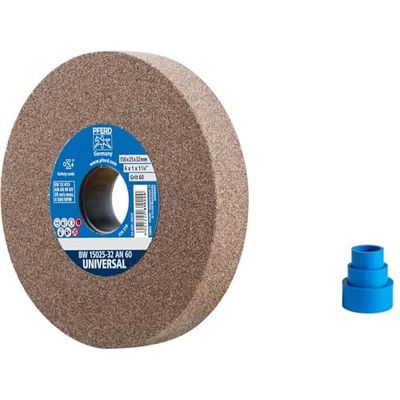 PFERD 39008427 Universal Sanding Disc 150 x 25 x 32 mm A60 Hard Sanding Disc for Universal Grinding Tasks, with Reducing Sleeves (25/20/16 mm)