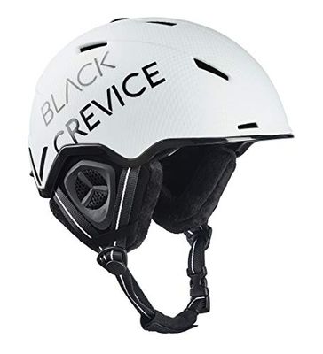 Black Crevice Casque de Ski Vail I Antichoc au Design Sportif en différentes Couleurs I Casque de Ski Hommes & Femmes I Casque de Snowboard I Casque de (M, Mat Blanc/Carbone Noir)