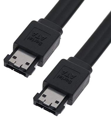 Premium Cord - Cabo eSATA-eSATA (50 cm, dobrado), cor preta