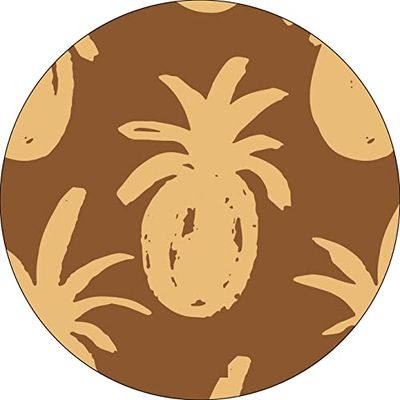 Bonateks, Ronde digitaal bedrukte muismat, antislip onderkant, voor kantoor en thuis, diameter: 22 cm