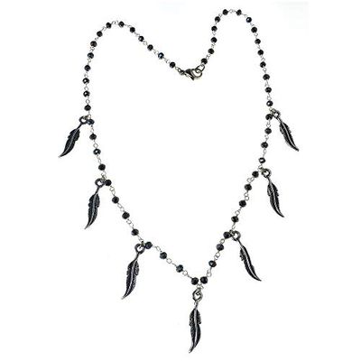 Collier Gingillo con perle in vetro mm 2 - Colore Ematite