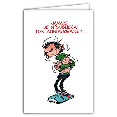 Gaston Lagaffe glct-0124 Verjaardagskaart Gelukkige Verjaardagskaart Mok met ontwerp Achter