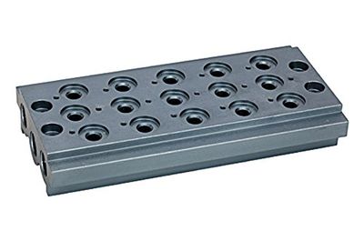 Placa base múltiple para el vástago, placa base para 5 posiciones de válvula, para conector de válvulas G 1/8.