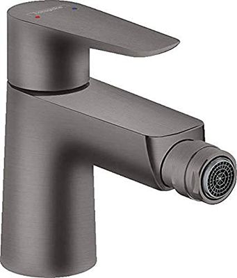 hansgrohe Talis E Mitigeur bidet, avec tirette et vidage, noir chromé brossé, 71720340