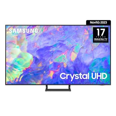 Samsung TV UE65CU8570UXZT Crystal UHD 4K, Smart TV 65" Dynamic Crystal color, HDR, OTS Lite, AirSlim Design, Integrato con Bixby e Alexa compatibile con Google Assistant, Titan Gray 2023