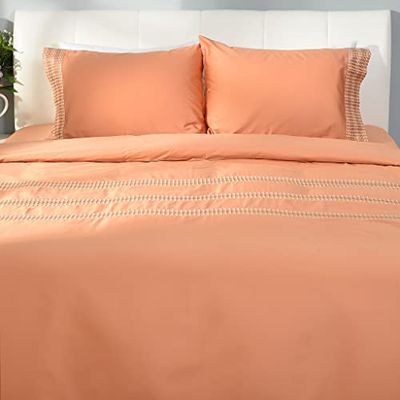 Bedset 4-delig ALMA 200x220cm terracotta, beige