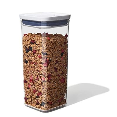 OXO Good Grips Boîte de conservation POP – Boîte de rangement alimentaire hermétique et empilable pour la cuisine - Carré, Petit format 1,6 L
