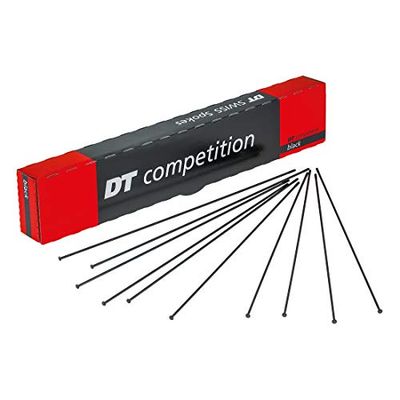 Dt Swiss Unisex - volwassenen spaken 2210728806 spaken, zwart, 2,0 x 1,8 x 2,0 x 288 mm