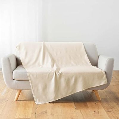 Douceur d'Intérieur Pläd (180 x 220 cm) Lucile Natural, Polycotton