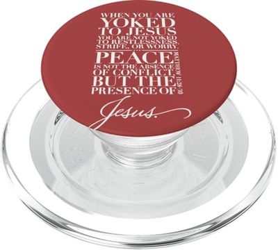 La paz es la presencia de Jesús Su yugo es luz Mateo 11 28 PopSockets PopGrip para MagSafe