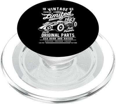 Diseño de coche de carreras vintage PopSockets PopGrip para MagSafe