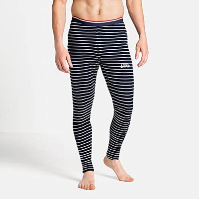 Odlo Homme Pantalon long fonctionnel avec imprimé à rayures ACTIVE WARM ORIGINALS ECO