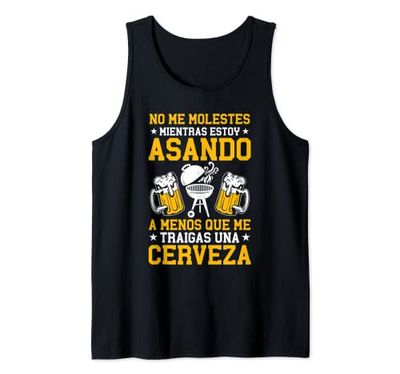 Hombre Dicho BBQ Maestro Parrilla Papá Barbacoa Y Cerveza Camiseta sin Mangas