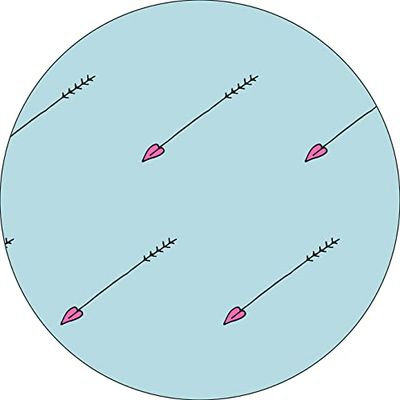 Bonateks, Ronde digitaal bedrukte muismat, antislip onderkant, voor kantoor en thuis, diameter: 22 cm