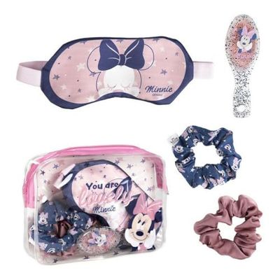 CERDÁ LIFE'S LITTLE MOMENTS Minnie Mouse Cadeauset met slaapmasker, kam en haarelastiekjes van stof, officieel Disney-gelicentieerd product, cartoon, meerkleurig, S (2500001924)