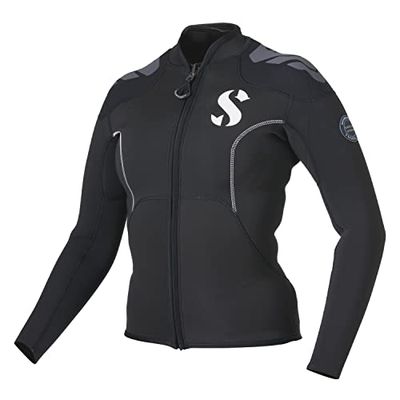 Scubapro EVERFLEX 3.0 LG.SLV WN S-natuurlijk rubber, YULEX drukregelaar set voor duiken in koud water, uniseks, volwassenen, zwart, S