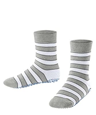 FALKE Uniseks-kind Stopper Sokken Simple Stripes K HP Katoen Noppen op de zool 1 Paar, Grijs (Storm Grey 3820) nieuw - milieuvriendelijk, 39-42