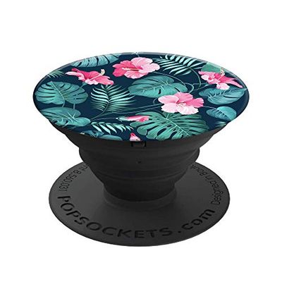 PopSockets PopGrip - Soporte y Agarre [No Intercambiable] para Teléfonos Móviles y Tabletas - Hibiscus