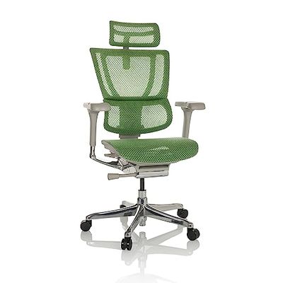 hjh OFFICE Silla de Oficina ERGOHUMAN Slim I G Silla de Oficina ergonómica de Malla con Soporte Lumbar Flexible, Verde, 652296