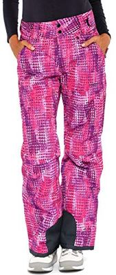 ARCTIX Women's Insulated Snow Pants, Pantaloni da Neve Donna, Stampa Windows Viola, Small/Regular