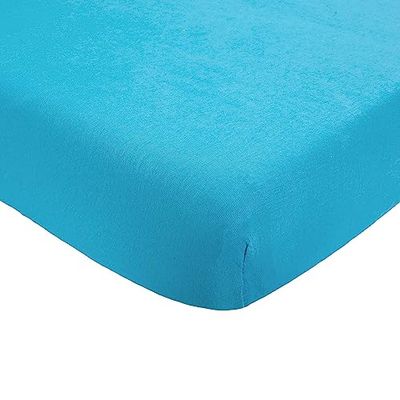 TROIS KILOS SEPT - Drap Housse Bébé - 60x120 cm - 100% Coton - Label Oeko-TEX - Jersey Extensible - Caraibes