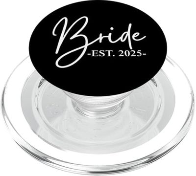 Bride Est. 2025 Lindo compromiso boda fiesta nupcial PopSockets PopGrip para MagSafe