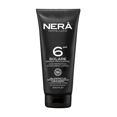 NERA SPF 6 Sunscreen Body Lotion – Lightweight & Hydrating, Low-Protection UVA/UVB Formula with Black Myrtle & Volcanic Stone Extracts, Water-Resistant, Antioxidant-Rich & Paraben-Free, 200ml