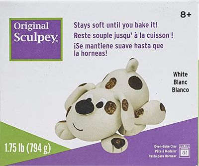 Sculpey Original, argila polimérica, branco, 1,75 LB (794 g)