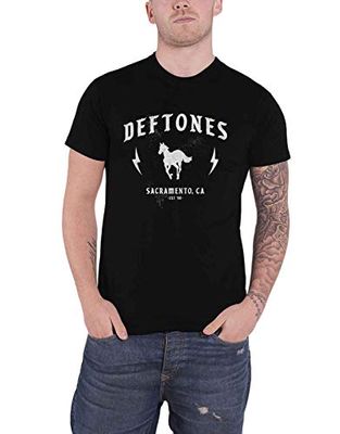 Deftones T-shirt Electric Pony Band Logo nowy oficjalny męski czarny rozmiar S, czarne, S