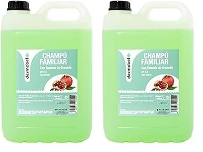 Desmabel Shampoing Familial à l'Essence de Grenade, Carafe Coiffure Professionnel, Sans Paraben, Ph 5.5, Usage Quotidien, Formulation Douce, 5000 ml (Lot de 2)