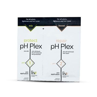 LIW PH Plex 1 and 2 - Protection and Hair Care Set | Protects Hair During Colouring / Bleaching | Damaged Hair | Suitable for All Hair Types for Optimal Hair Feel, 22ml